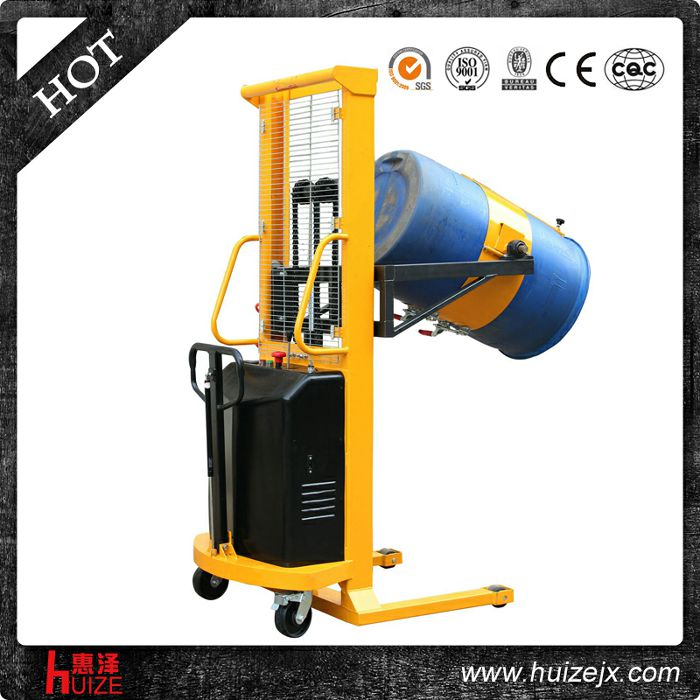 半電動(dòng)多功能油桶車（單門架，夾塑桶）2